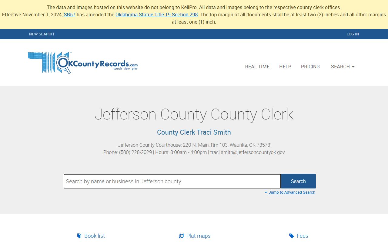 Jefferson County court records compared with County Clerk land records portal